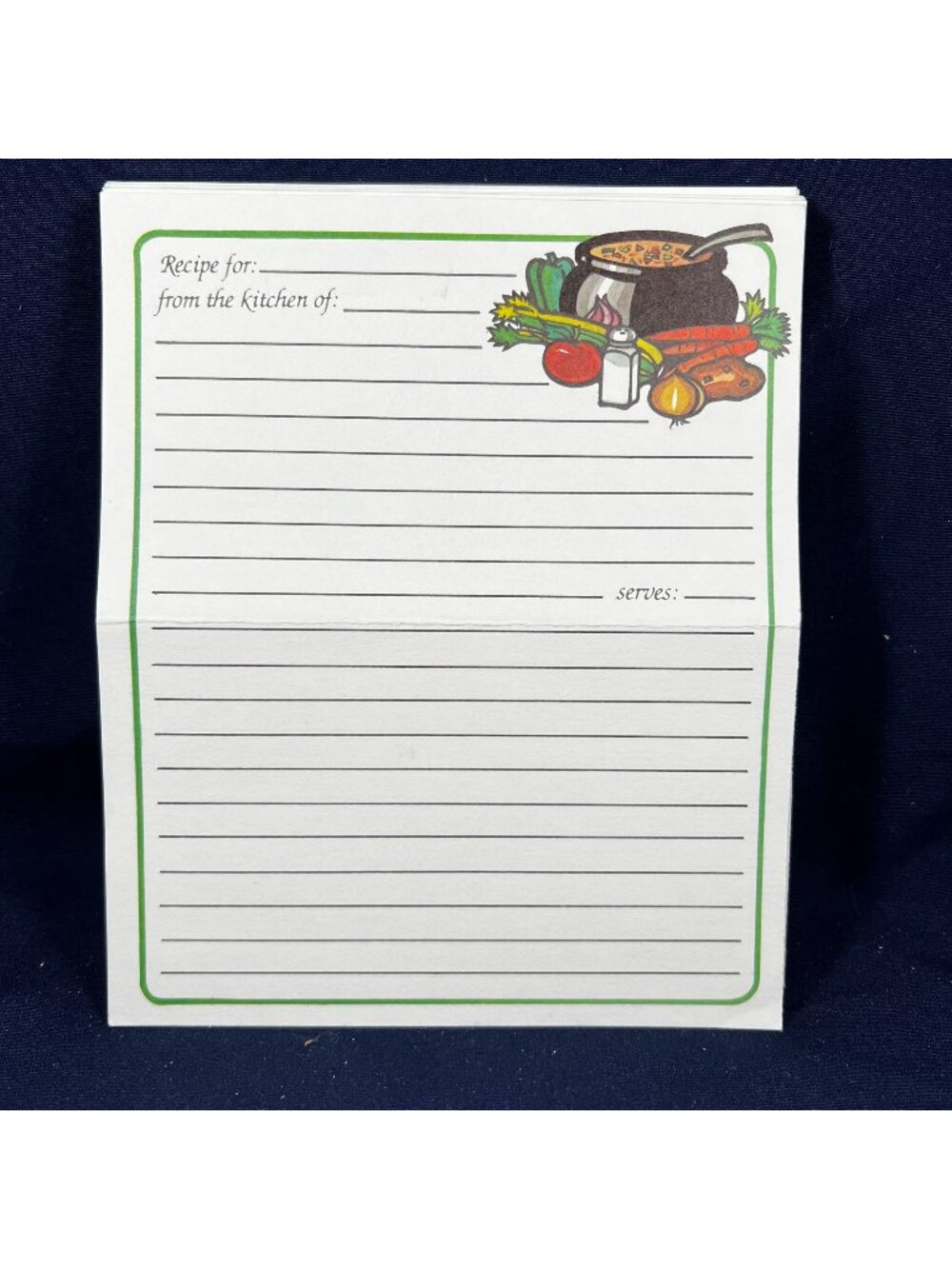 Vintage 1980s Conimar Recipe Cards With Illustrated Pot & Vegetables Design - Se